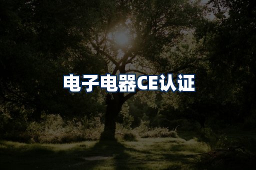 电子电器CE认证